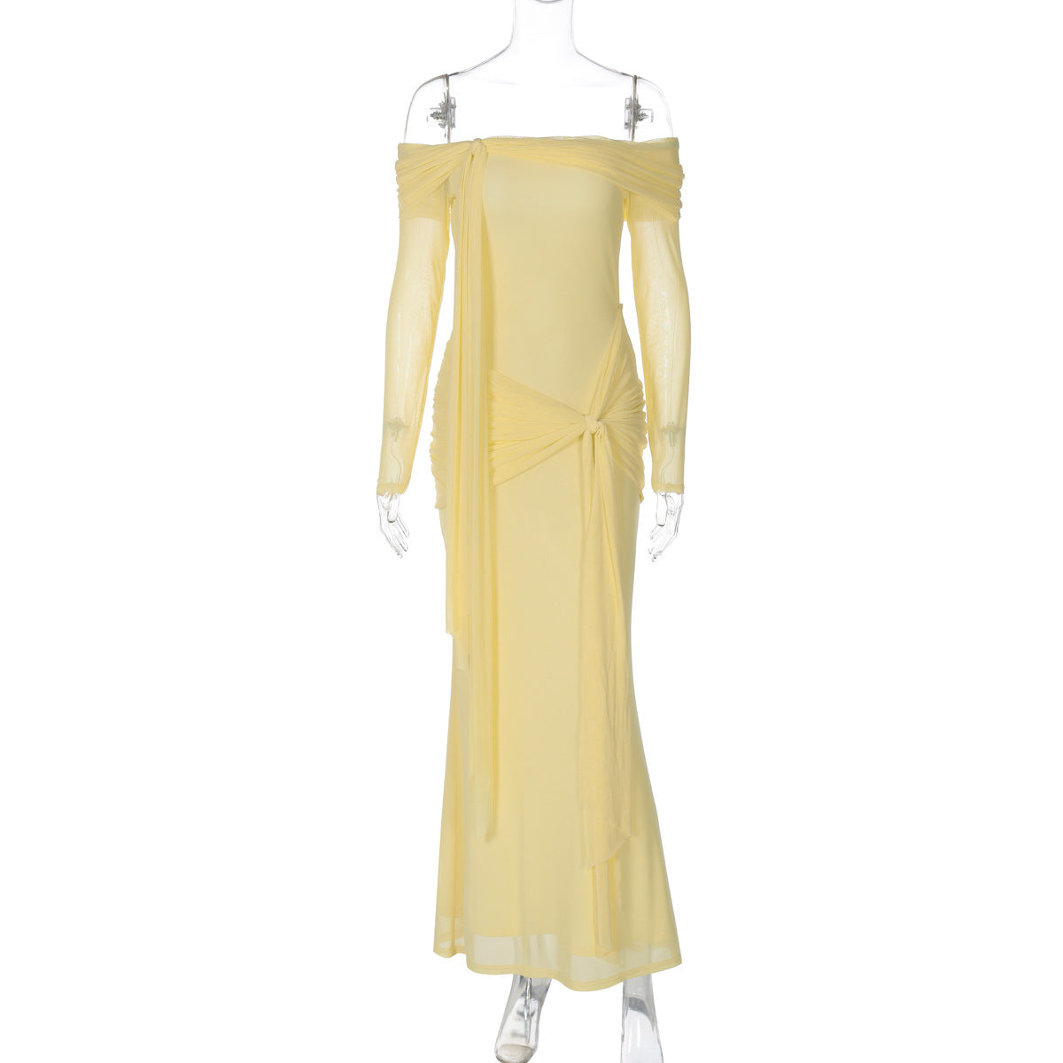 Women's Off-shoulder Slim-fit Lace Up Dress