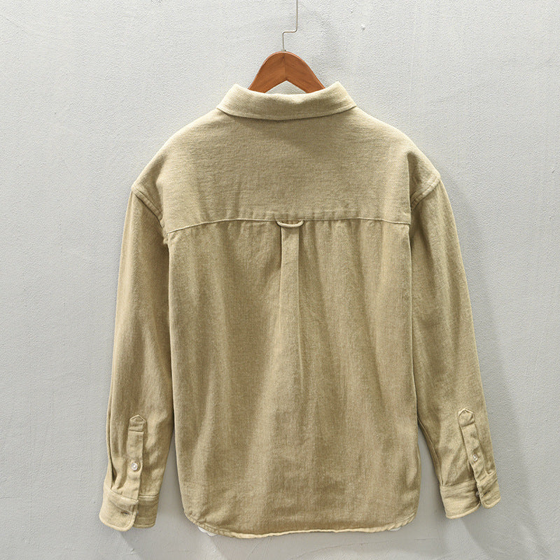 Men's Brushed Long Sleeve Casual Shirt